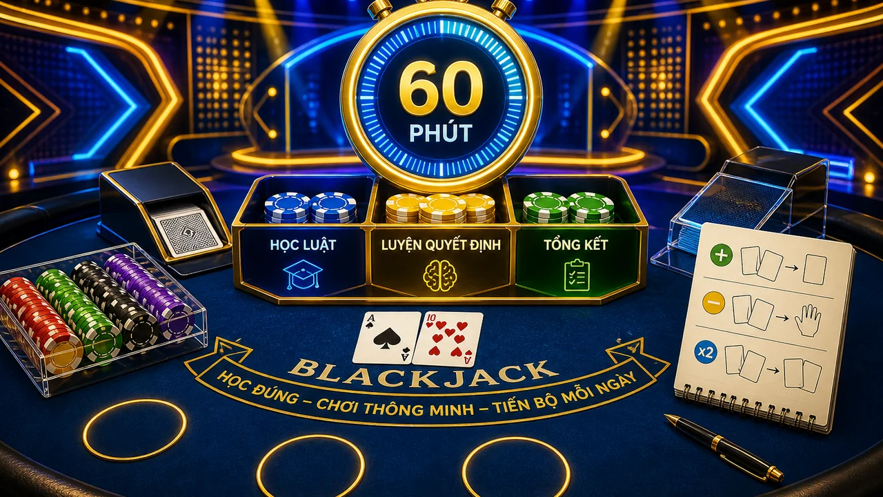 60 phút học blackjack: Kế hoạch thời gian ngân sách học blackjack pg88 cho người mới